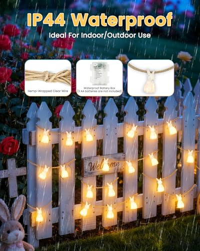 50% Off YIQU 10FT Easter Bunny String Lights with Remote