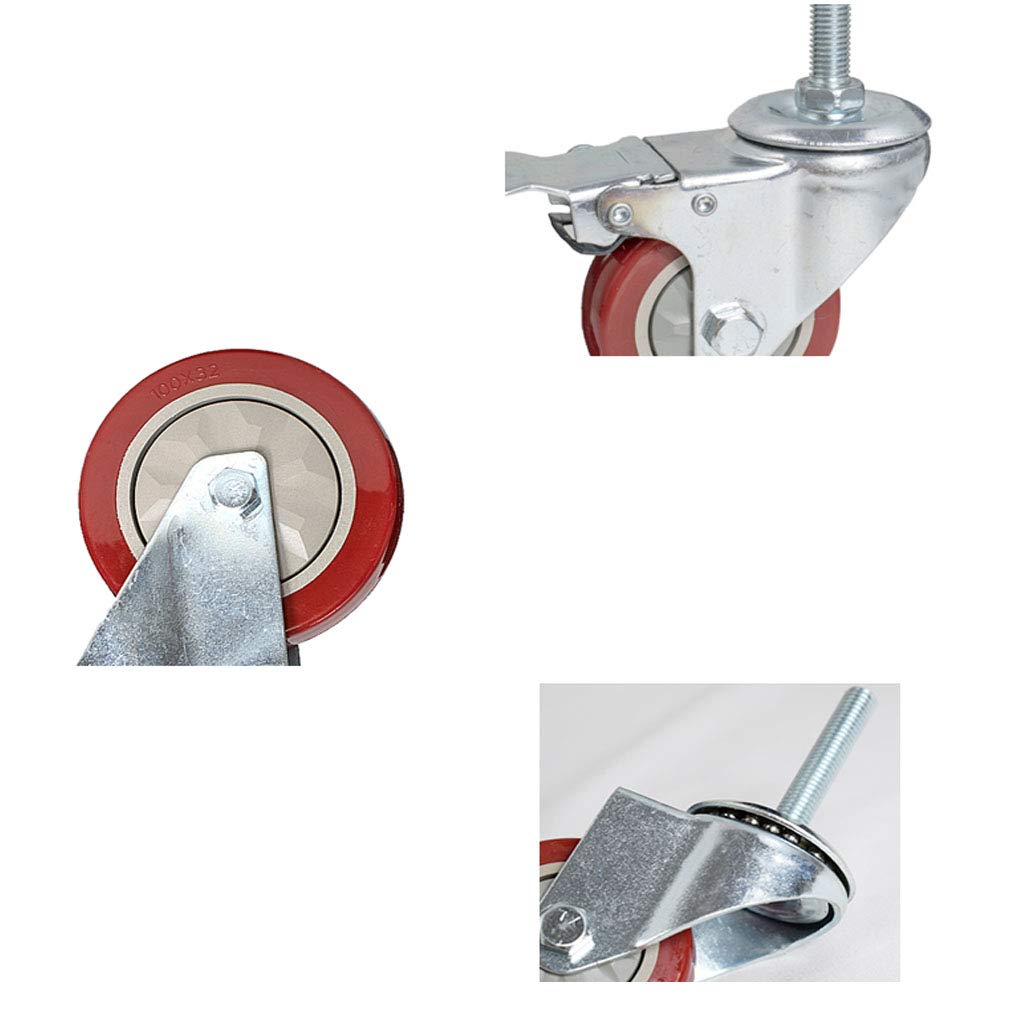 Set 4 STK Lenkrollen 3''/4'',Rollen für Möbel,Gewindestange M12 * 60mm,Kugellager Können um 360 Grad Gedreht Werden