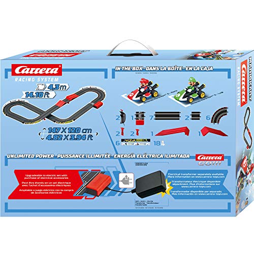 Carrera Go!!! 63503 Official Licensed Mario Kart Battery Operated 1:43 Scale Slot Car Racing Toy Track Set With Jump Ramp Featuring Mario And Luigi For Kids Ages 5 Years And Up #TOP7
