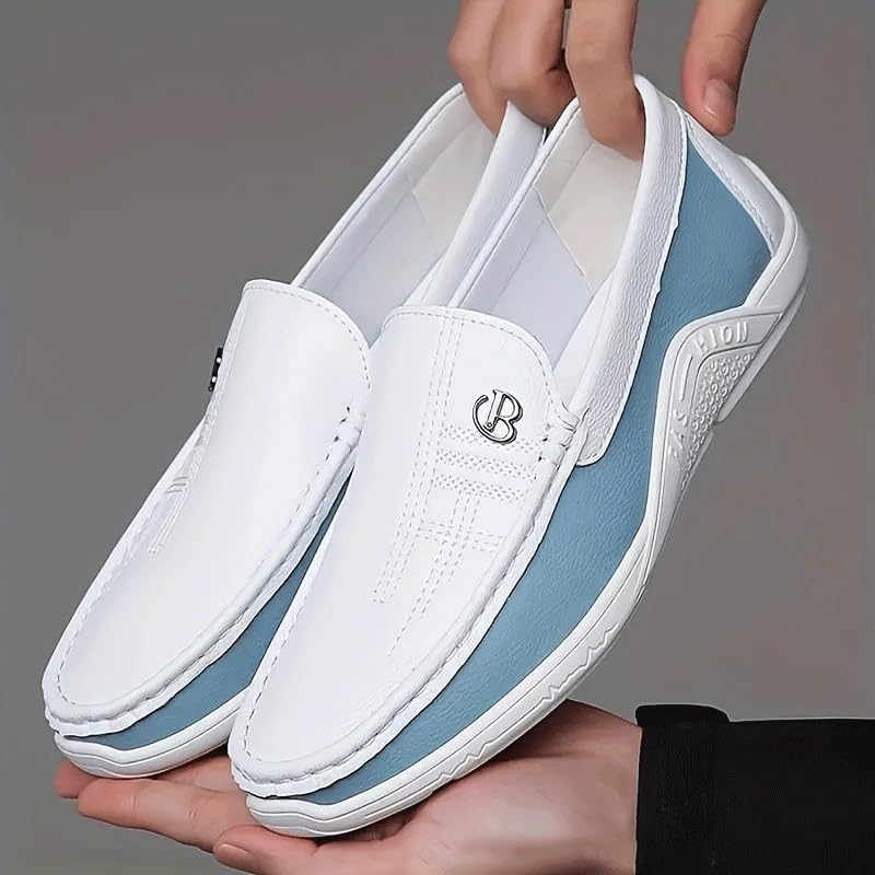 Plus Size Men's Leather Platform Slip-On Oxfords Lightweight All-Day Comfort Non-Slip Soft Sole Penny Casual Oxford Shoes Men4