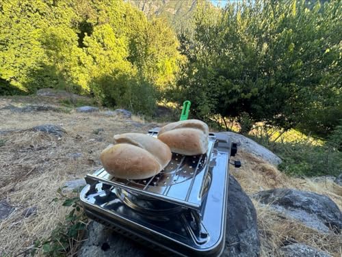 Classic Stove Toaster Kitchen Foldable Ideal For Camping Extremely Compact Toaster Bread Cookware 2 in 1 Heat Diffuser Quesadilla Maker Arepa Maker | Tostadora Arepera Quesadillera Cocina Camping