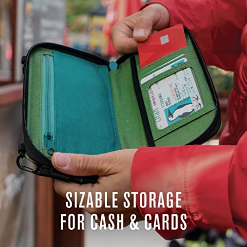 Chums Nomad Wallet - Purse & Cell Phone Wallet with Card Storage, Extra Pocket Space & Removable Strap - Black3