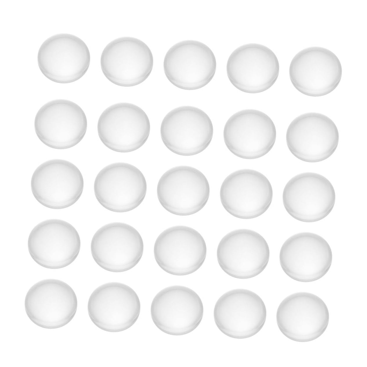 OSALADI 50pcs Transparent Round Glass Patch Supplies for DIY Jewelry Craft Making Gemstone Glass for Earrings Cuff Links and Decorative Projects