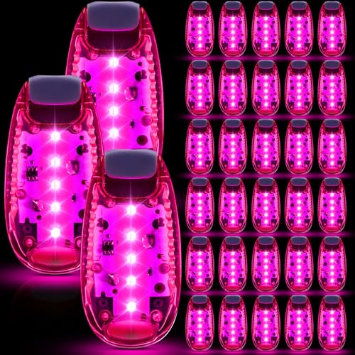 Copkim 30/60/100/200 Pcs LED Running Light Bulk, Pink, 30 Pcs