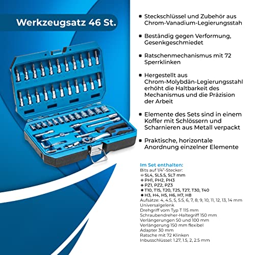 Högert Set di attrezzi con cassetta degli