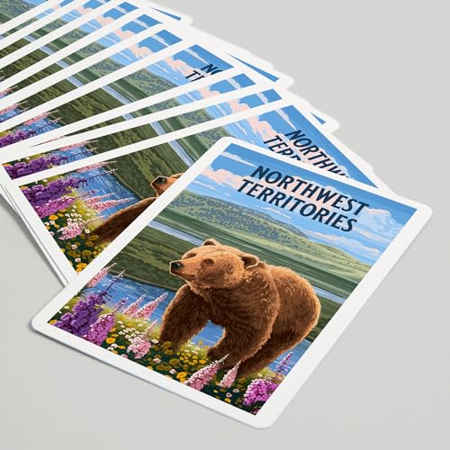 Lantern Press Naipes Póker 52 Cartas Oso Grizzly miniatura 5