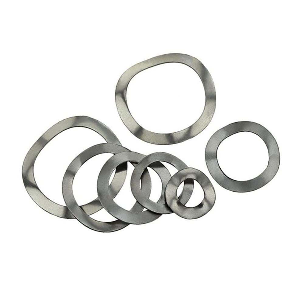 Lot de 50 à 100 rondelles élastiques à Trois ondulations en Acier Inoxydable M3-M16, rondelles élastiques à Trois ondulations for Arbres de roulement(M16 50PCS)