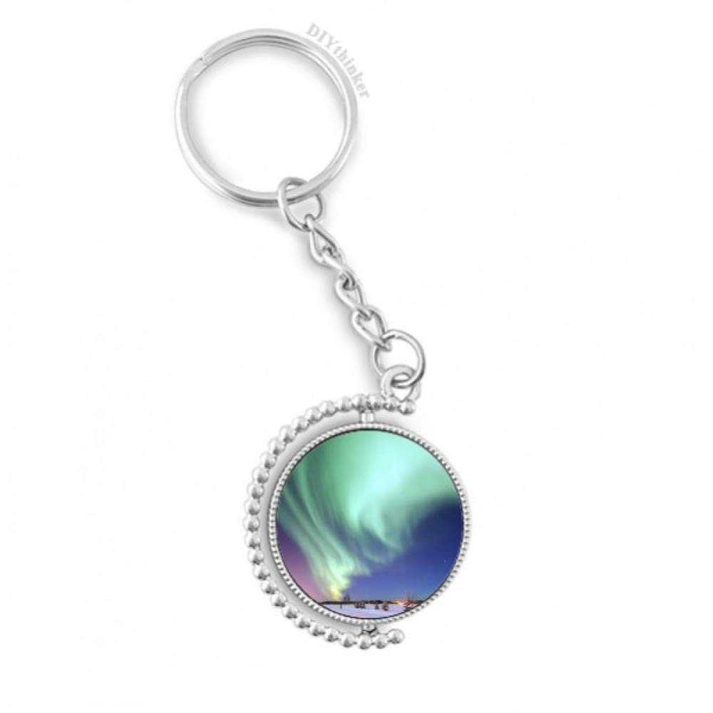 Porte-clés rotatif nuit étoilée aurora cadeau idéal