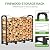 GARDENWORK 4FT Firewood Rack Outdoor with Cover,Heavy Duty Fire Wood Storage Racks Outdoor with 600D Oxford Fabric Cover,Adjustable Firewood Holder Indoor with Firewood Bag