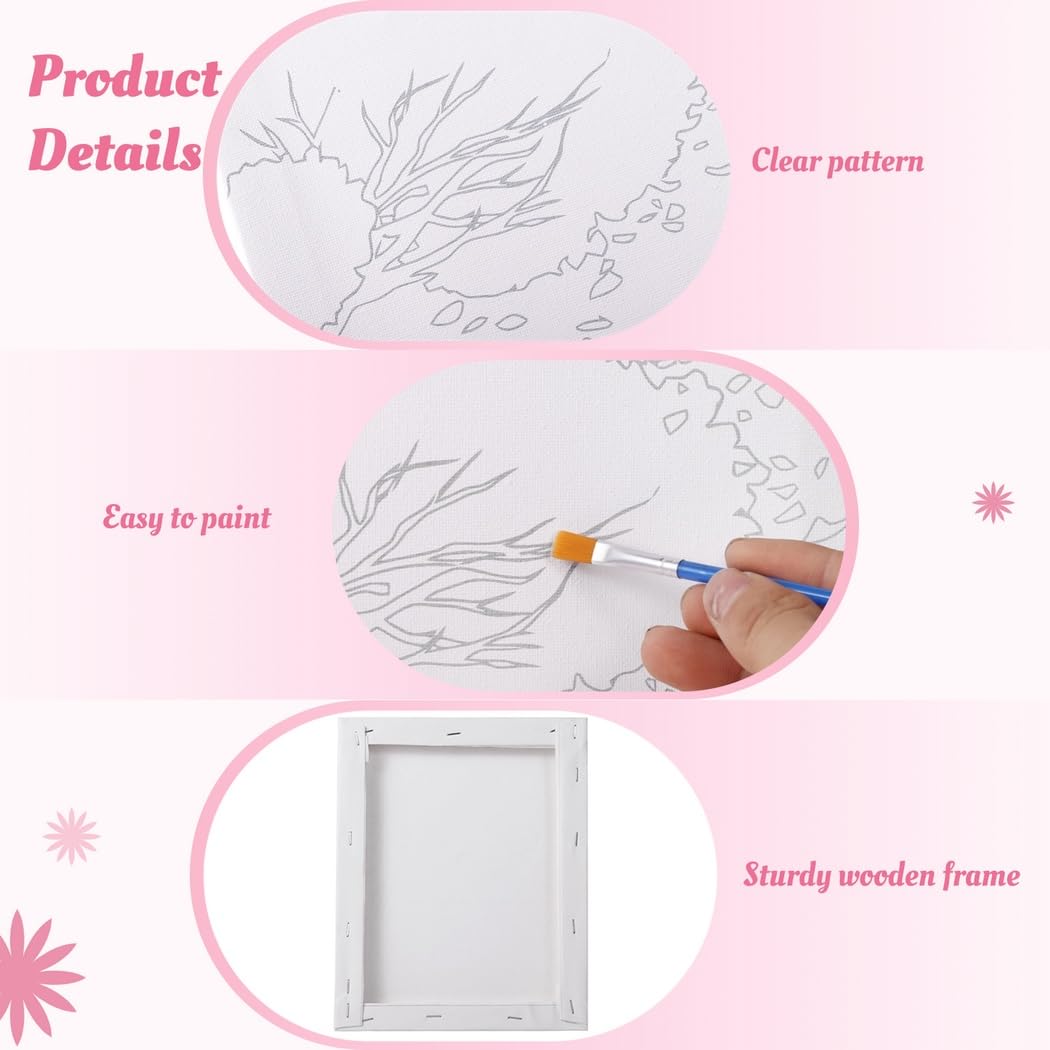 yeeplant Set di pittura artistica per coppie, appuntamenti notturni, kit per sorseggiare e dipingere per adulti, kit di forniture per pittura, coppia di San Valentino, kit di pittura su tela