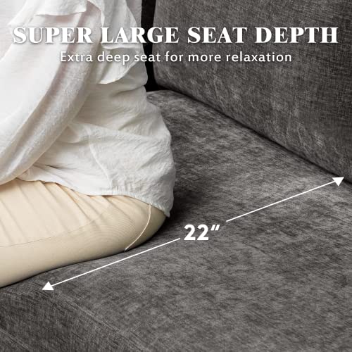 image for Mellcom Modern U Shaped 6-seat Sectional Sofa Couch, Convertible Cheni