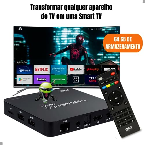 Tv Box 4k Android 64GB Smart Pro Eletronic 5G Atualizado