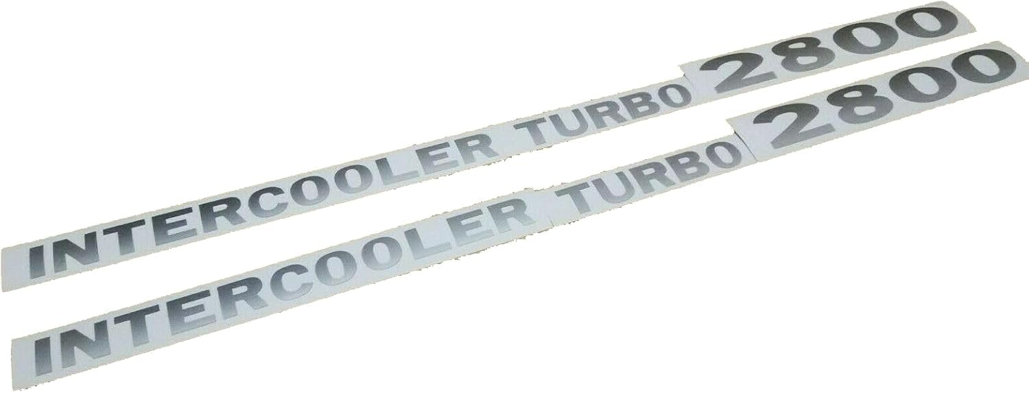 Stickers Pajero Intercooler Turbo 2800 - Fits Mitsubishi - Reproduction Decal (Silver Grey)