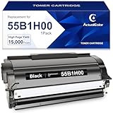 55B1H00 High Yield Toner Remanufactured Lexmark 55B1H00 Black Toner Cartridge for MS331 MS431 MX331 MX431 Laser Printer [1 Pack, 15,000 Pages]