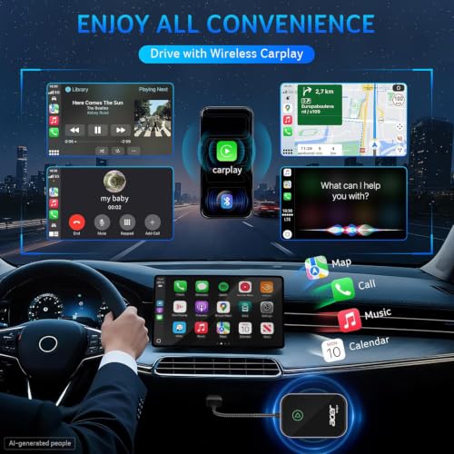 Image of acer CarPlay Wireless Adapter for Apple - iPhone Wireless Apple CarPlay Wireless Adapter Upgrade Wired CarPlay to Wireless for Seamless Music Navigation Calls and Messages
