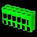 Storacell 12AAMS by Powerpax AA Battery Caddy, Glow-in-the-Dark Moonshine, Holds 12 Batteries