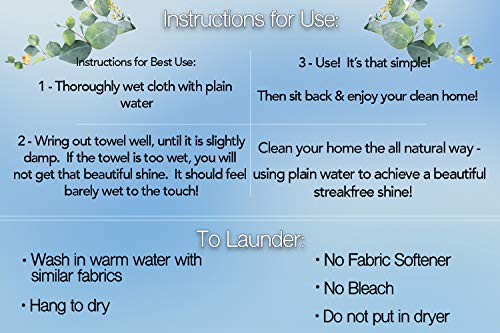 Streakfree Microfiber Glass Cleaning Cloths - Best Microfiber Cleaning Cloths For House | Specially Designed Microfiber Cleaning Cloths For Glass, Windows, Cars, Electronics (6) #TOP4