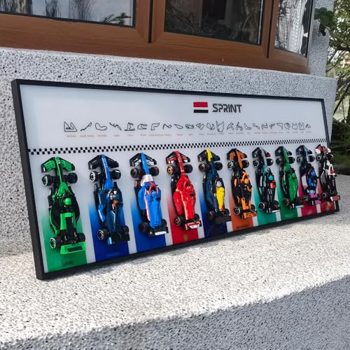 Image of Display Wallboard for LEGO Speed Champions Ultimate Collector's Pack - Contains 10 Sets in 1 66802,77242,77243,77244 F1,Adult Collectibles for Car Wall Mount Building Blocks (Only Display Wallboard)