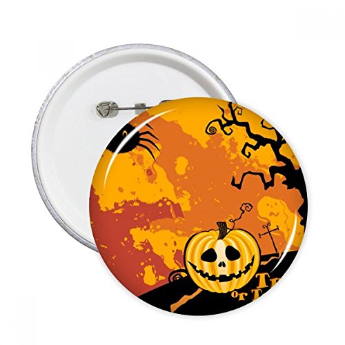 Badge citrouille d'Halloween broche ronde pour décorer vos déguisements de fête