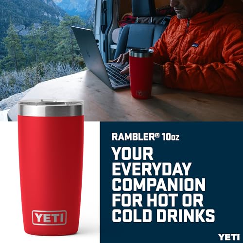 Image of YETI Rambler Mug with MagSlider Lid, Rescue Red, 10 oz (295 ml)
