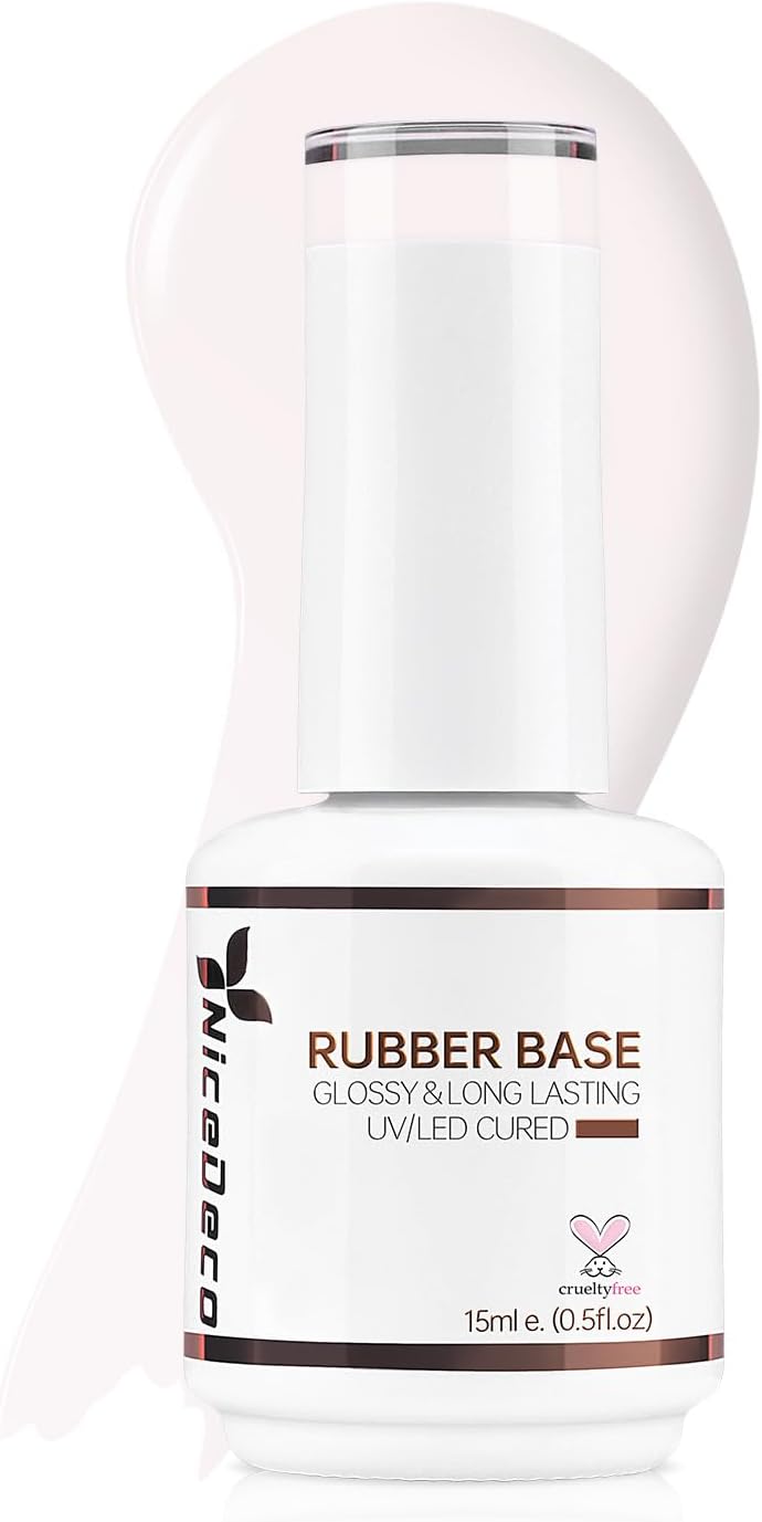 Nicedeco Gel Nail Polish 15ML 001 Misty Lilac 4-in-1 Multi-Functional HEMA FREE Vegan Cruelty Free Non-Toxic