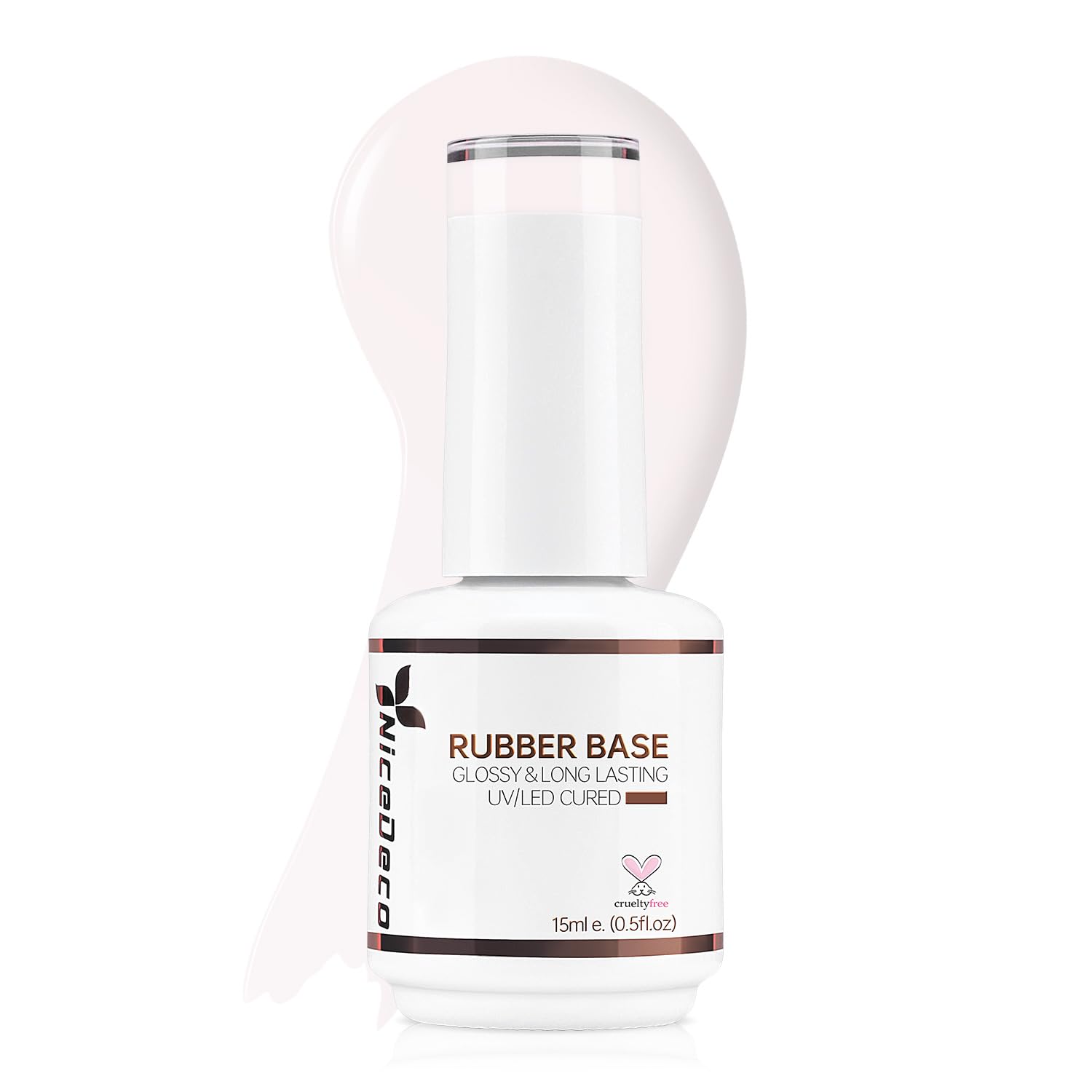 Nicedeco Base Rubber para Uñas Esmaltes Semipermanentes en Gel Base de Caucho UV/LED Soak-Off Colores Vibrantes y Duraderos 15ML 06 — view 22