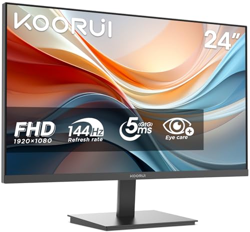 KOORUI Monitor Gaming 24 Pollici VA FHD 144Hz Eye Care Schermo E2412K