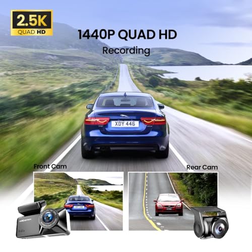 Image of NEXDIGITRON ACE 3 Dual Dashcam with in-Built GPS Logger, Native 2.5K Front & FHD Rear, Made in India, Super-Capacitor, Wide Angle Lens, G-Sensor, WiFi, Parking Mode, Upto 256GB Supported