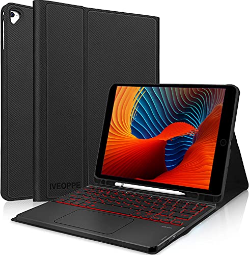 Exclusive Discount 🔥 iPad Keyboard Case for iPad 6th Gen 2018, iPad 5th Gen 2017, iPad Pro 9.7, iPad Air 2, iPad Air 1, Multi-Touch Touchpad, 7 Colors Backlit iPad Case with Keyboard 9.7"