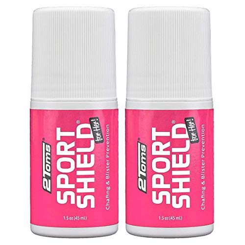 2Toms SportShield for Her, Soothing All-Day Anti Chafe and Blister Prevention, Waterproof Protection from Chafing and Skin Irritation, 1.5 Ounce, 2 Bottles