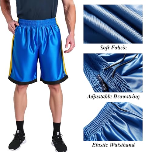 LeeHanTon 4 Pack Mens Athletic Gym Shorts Quick Dry Workout Lightweight Basketball Shorts with Deep Pockets Elastic Waistband2