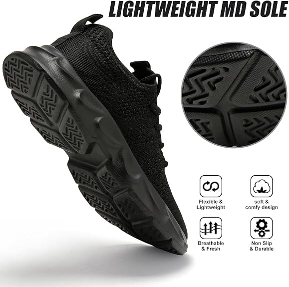 Image of EGMPDA Mens Tennis Shoes Slip On Running Walking Sneakers Non Slip Sport Gym Workout Athletic Lightweight Breathable Casual