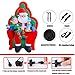 SEASONBLOW 6 Ft LED Light Up Inflatable Christmas Santa with Elf and Penguin Xmas Decoration for Yard Lawn Garden Home Party Holiday Indoor Outdoor