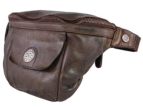 Biddy Murphy, Handmade in Ireland of Genuine Italian Leather Fanny Pack Waist Bag, Brown