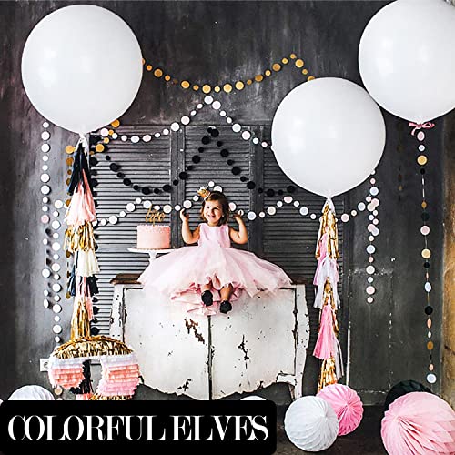 Image of Large White Balloons 36 Inches 4 Pack Giant Jumbo Big Thicken Round White Balloon for Wedding Party Decorations