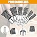 Mixiflor 18 Pack Wire End Brush Set, Wire Brush for Drill ,6 Sizes 0.012