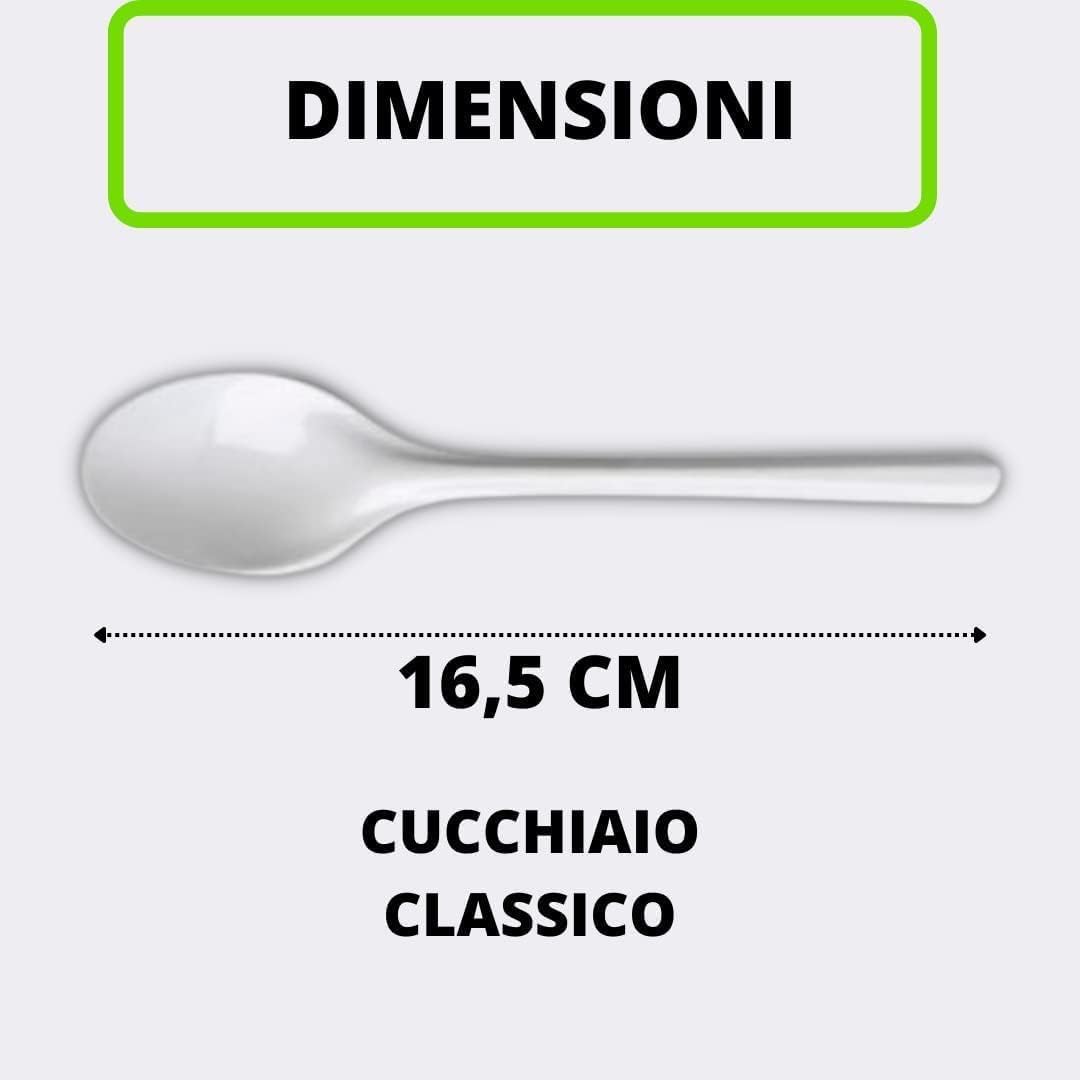 500 Cucchiai Bianchi Riciclabili - Lunghezza 16,5 Cm | Lavabili In Lavastoviglie | Per Gelaterie, Eventi, Ristorazione - Foto 7