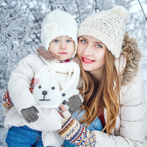 Image of ONESING 12 Pairs Kids Gloves - Warm Knitted Winter Gloves Bulk for Girls Boys | Children Gloves Designed for Cold Weather