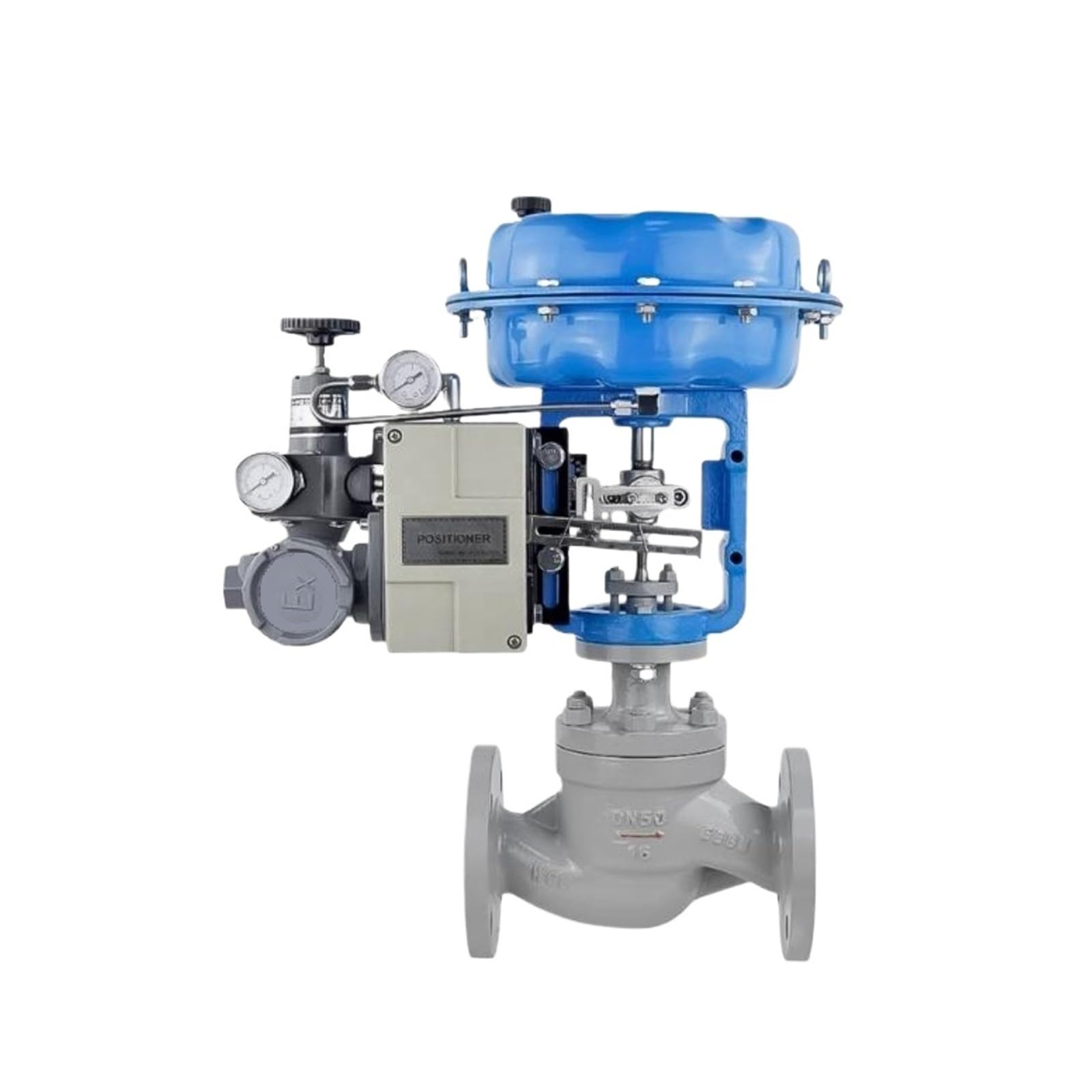 Belovek One Color 2 Way Pneumatic Diaphragm Globe Control Valve Threaded Flange Wcb Stainless Steel Regulating