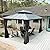 Domi Hardtop Gazebos 10x14FT, Aluminum Metal Gazebo with Galvanized Steel Double Roof Canopy, Curtain and Netting, Permanent Gazebo Pavilion for Patio, Backyard, Deck and Lawn, Grey