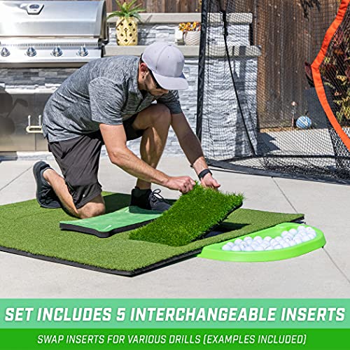 GoSports 5 ftx4 ftPRO Golf Practice Hitting Mat, Includes 5 Interchangeable Inserts for The Ultimate at-Home Instruction by GoSports - Image 3