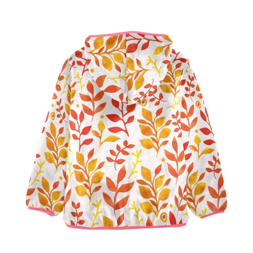OTVEE Autumn Leaves Kids Hoodie Jacket Fall Spring Full Zip Warm Outwear Coat2