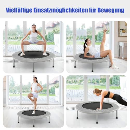 FANTASK φ97 cm, mini trampolino da fitness, pieghevole, portata fino a 150 kg