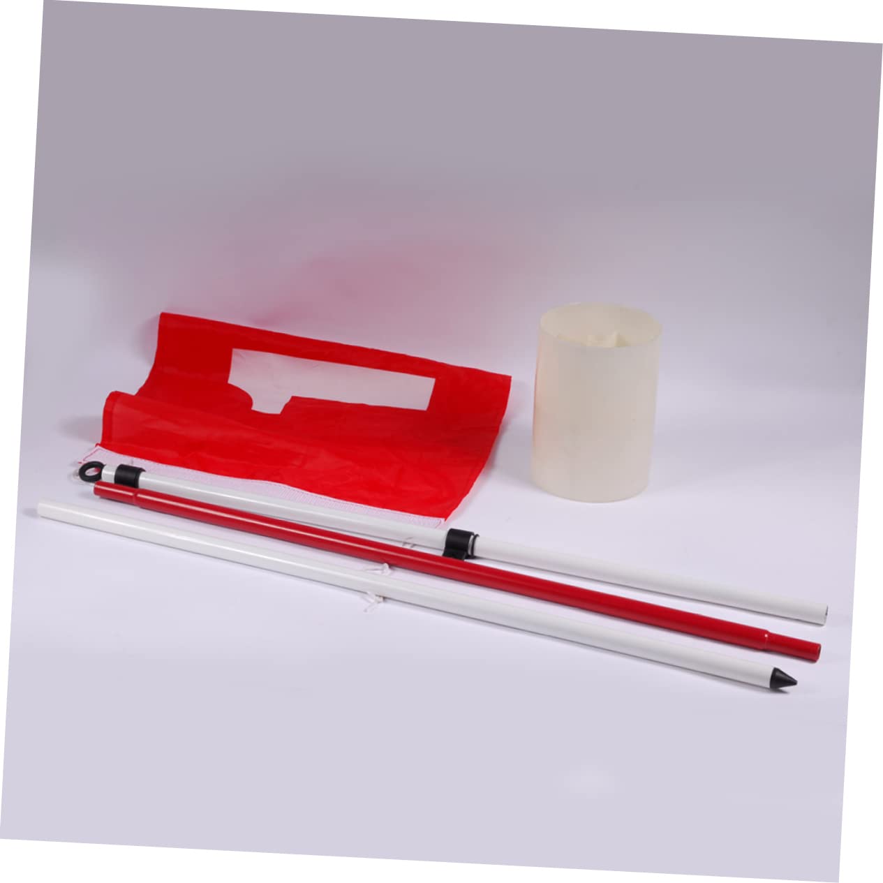 LIOOBO Golf Training Essential: 5 Section Flagpole Hole Cup Flag Stick Compact for Yard Use