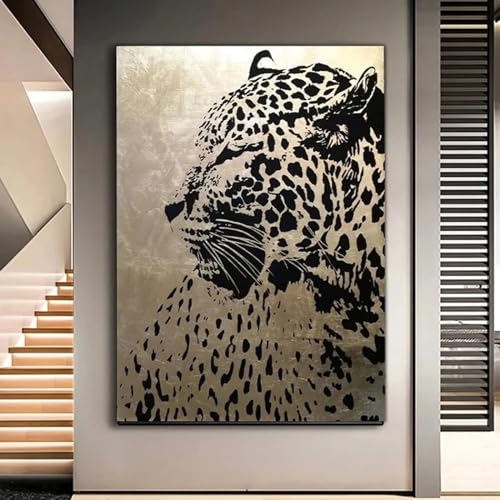Tableau léopard minimaliste avec cadre interne solution rapide pour déco murale salon vide - 3