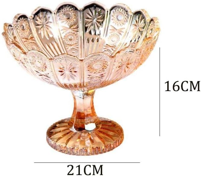 Tall Feet Fruit Platter Creativity Living Room Crystal Candy Bowl