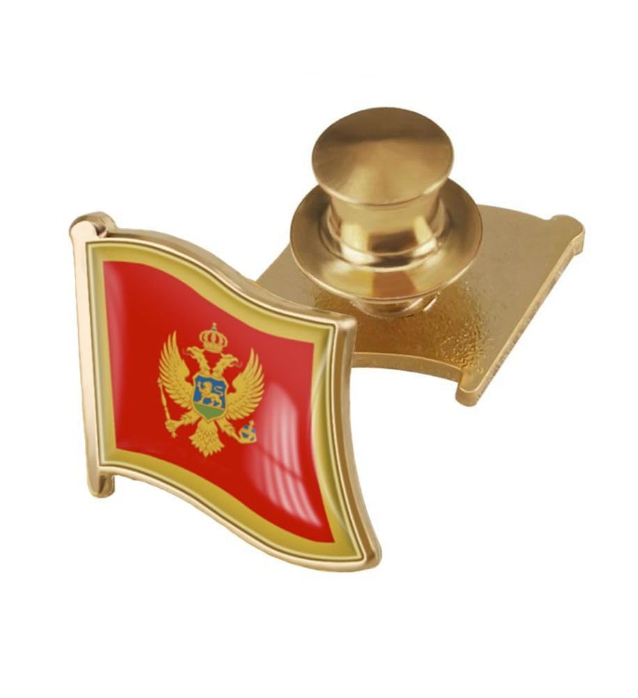 vmcoatdu Country Flag Backs Locking Pin Keepers Locking Clasp Pin Badge International Travel Brooch Metal Alloy Souvenir Pin 0.75x0.7 Inch Small Pin