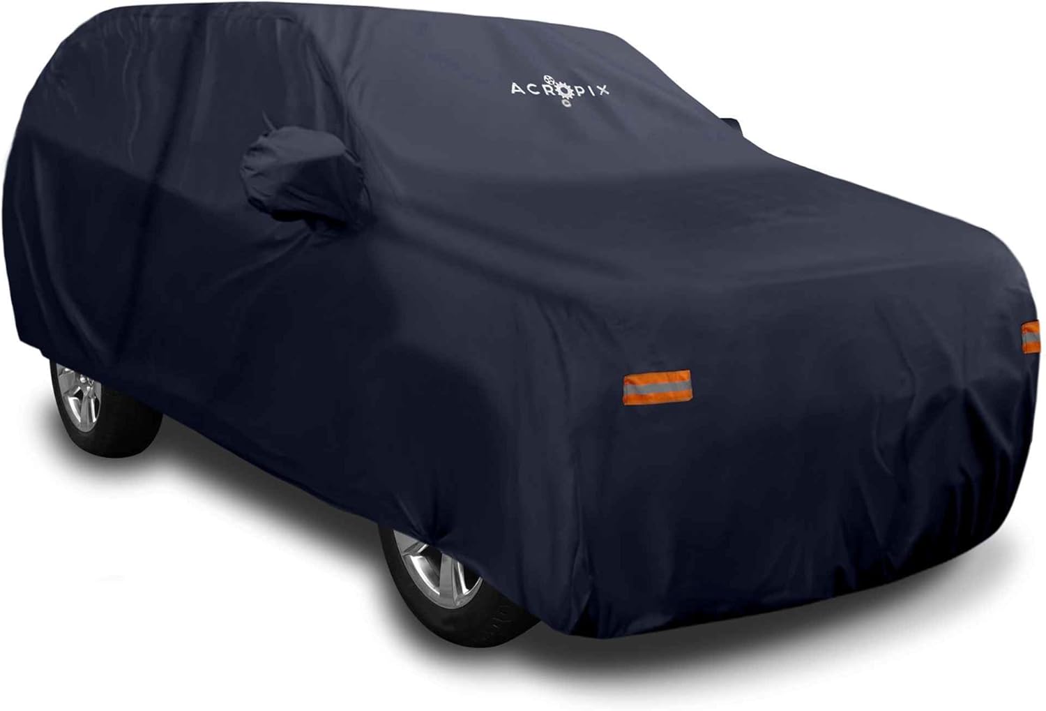 ACROPIX Heavy-Duty Car Cover for Chevrolet Tahoe 4-Door SUV 2007-2020 Waterproof, UV-Resistant All-Weather Protection 190T PU Fabric with Elastic Hem