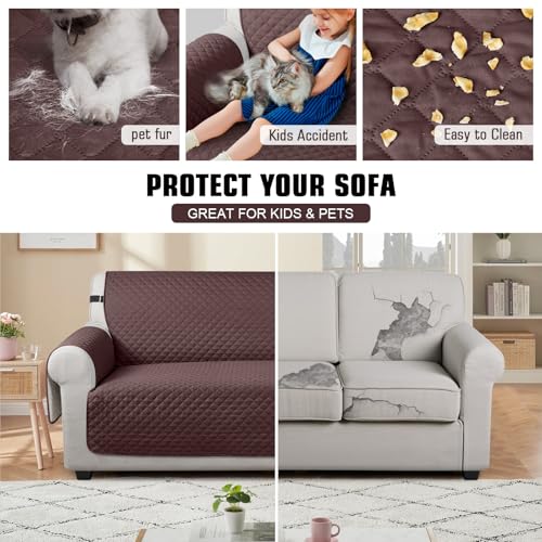 Image of TAOCOCO Sofa Covers 3 Seater,Settee Covers,Sofa Slipcovers,Pet Couch Covers,Non Slip Sofa Covers,Washable Sofa Protectors for Dogs(Chocolate)