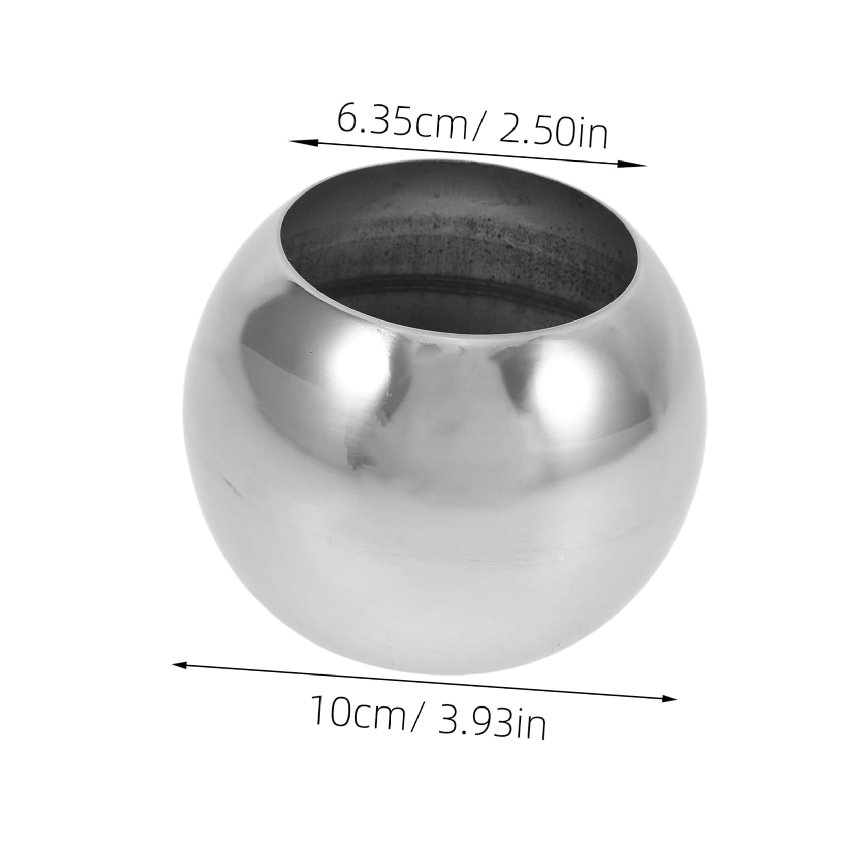 BESTonZON 2pcs Stainless Steel Hollow Balls with Central Holes Decorative Gazing Globes for Outdoor Garden Fence Weatherproof Durable Ornament for Stylish Aesthetics